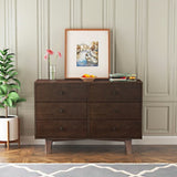 ZUN Solid Wood spray-painted drawer dresser bar,buffetware cabinet lockers buffet server console 79888022