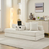 Comfy Convertible Folding Mattress Couch, Floor Bed, Chenille Floor with Armrest, Floor W1143P330248