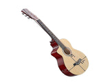38 Inch Acoustic Guitar for Beginners, JF Body Shape, Basswood Folk Guitar in Natural Wood Color, 02541894