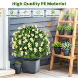 2 Pack Lifelike Artificial Potted Plants - White 68459043