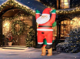 7FT Hanging Christmas Inflatable Santa with Dog, Christmas Blow Up Decoration with Built-in LED 48958401