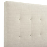 Queen Size Beige Tufted Upholstered Platform Bed B108P160252