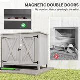 Outsunny Wooden Outdoor Storage Cabinet 61078974