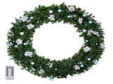 60in Pre-lit Christmas Wreath, Lighted Artificial Xmas Wreath with 220 Cold & Warm White Lights and 31157154