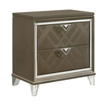 ZUN Dark Champagne 2-drawer Nightstand B062P186502