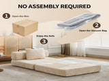 Compression Sofa,Convertible Floor Sofa Bed with Fixed-Shape Frame,Single Seater Boneless Modular 41681310