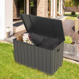 Outdoor Storage Box, 100 Gallon Metal Deck Box Built-in a Oxford Fabric Storage Bag, Lockable & W1859P352905