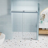 56" - 60" W x 76" H Frameless Soft-closing Single Sliding Shower Door, 1/4" Tempered Glass W1573P198749