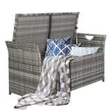 106*52*46cm Iron Frame Can Accommodate Gray Gradient Footstool Locker Rattan Locker 16976080