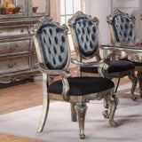 Silver Grey and Antique Platinum Tufted Arm Chair B062P209235