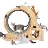 Cat Wheel 6-in-1 Cat Exercise Wheel,Upgraded Cat Wheel Exerciser for Indoor Cats,Large Cat W1790133437