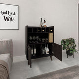 Vance 40" High Bar Cabinet with Six Bottle Cubbies, Two Double Door Cabients, Four Shelves, Living B200P253743