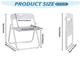 6 Pack Plastic Folding Chairs, Stackable Commercial Chairs, Portable Event Seats Indoor Outdoor for 85996051