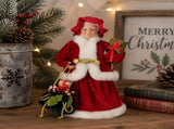 12" Mrs Claus with Present and Gift Bag Christmas Figure 33096584