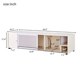 Furniture Style Cat TV Stand With Storage and Removable sliding door N843P254844C