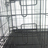 ZUN 24" Pet Kennel Cat Dog Folding Steel Crate Animal Playpen Wire Metal 32589863