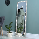 Hollywood Full Length Mirror with Lights Full Body Vanity Mirror with 3 Color Modes Lighted Standing W70832319