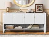 55.1'' Storage Sideboard with 4-Doors,Multi Functional Buffet with Open Shelf and 2-Tiers N711P345165K