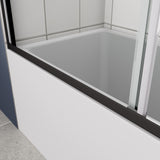 Bathtub Bypass shower door, sliding door, with 1/4" tempered glass and Matted black finish W2122131039