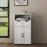Farmhouse Storage Cabinet ,Versatile Double-Door Storage Cabinet with Adjustable Shelves - Perfect W3151P288898