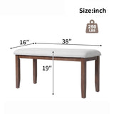 Upholstered Bench for Bedroom End of Bed,38-inch Entryway Bench for Living Room,Dining Bench with N752P271804C