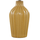 Rockwell 23" Contemporary Ceramic Table Lamp in Glossy Misted Yellow Ceramic, Polished Nickel and B202P224025