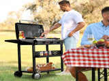 3-Burner Flat Top Gas Griddle Cooking Station with Ceramic Coated Cast Iron Pan, 30,000 BTU Propane 18516348