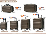 6-Piece ABS Hardshell Luggage Set - Lightweight & Durable Suitcases with Dual Spinner Wheels, 24859545