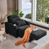 Electric Lounge Chair with Adjustable Backrest, Lumbar Pillow, Wireless Charging and Cup Holder, W2817P255603