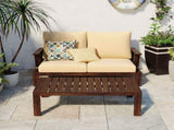 2 Pieces Outdoor Sofa Set 2-person Patio Seating Group Outdoor Conversation Set with Cushions and a N719P246159D