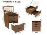 3-in-1 Vanity Desk with Lighted Mirror & Stool, Flip Top Makeup Dressing Table, Compact Storage for 70547750