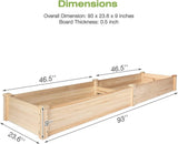 ZUN Raised Garden Bed Wooden Planter Box 2 Separate Planting Space W2181P154357