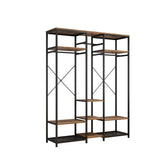 ZUN Independent wardrobe manager, clothes rack, multiple storage racks and non-woven drawer, bedroom 85887356