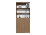 2-Door Bookcase with Upper Shelves B097P296881