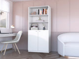 Zachary White 2-Door Bookcase B062P175158