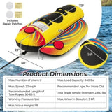 Yellow Inflatable Towable Tube Banana Boat for Boating 57978634