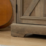 Farmhouse Buffet Cabinet with Storage Sideboard with 2 Drawers, Wine Bar Cabinet with Removable Wine W2275P149109