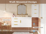 30" Wall Mounted Bathroom Cabinet with Ceramic Basin Sink, Bathroom Cabinet with Soft-Closing Door N710P324096K