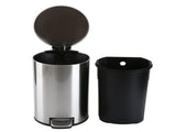 Bathroom Trash Can, 3.1 Gallon Small Stainless Steel Step Garbage Bucket Bin with Soft Close Lid, 42733836