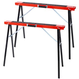 Saw Horses 2 Pack, Folding Portable Work Horse with Fast Open Legs, Convenient Handle, Heavy Duty 00761736