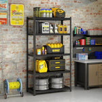 ZUN 5-Tier Adjustable Metal Shelving Unit ,Heavy Duty Garage Shelving,Storage Racks,Industrial Utility 38621817