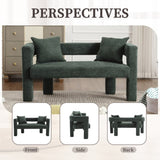 COOLMORE Modern Chenille Loveseat Sofa , Comfy Upholstered 2-Seater Sofa, Small Loveseat Accent W395P224849