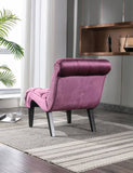 COOLMORE Modern Velvet Armless Accent Living Room Chair / Leisure Chair,Upholstered Fabric Button W39550126