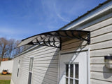 40*38in Household Application Door & Window Rain Cover Eaves Brown Board & Black 26223721