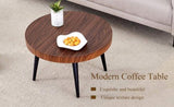 ZUN Modern Round Coffee Table - Annular Texture, Durable and Robust With a Diameter of 23.6 W2920P226079