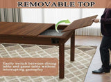 63" x 40" Board Game Table with Removable Table Top for 46 Players, Gaming and Dining Table with 21490361