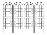 4 Pack Metal Garden Trellis 86.7" x 19.7" Rustproof Trellis for Climbing Plants Outdoor Flower W1586P268035
