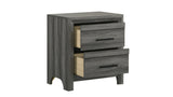 Denver Modern Style 2-Drawer Night stand Made with Wood in Gray B009P272309