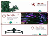 6 ft Pre-Lit Fiber Optic Artificial Christmas Tree with Star Topper, 230 Tips, Green 18387328
