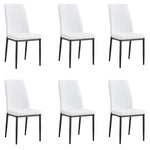 ZUN Modern Dining Chairs Set of 6, Side Dining Room/Kitchen Chairs, Faux Leather Upholstered Seat and WF312263AAK